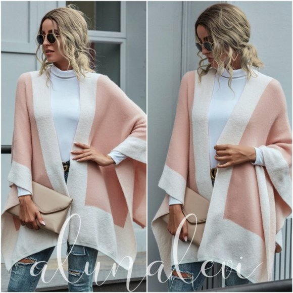 Primrose Signature Boutique Jackets & Blazers - 🎀 !!! SALE -- CLASSY BLUSH KIMONO PONCHO